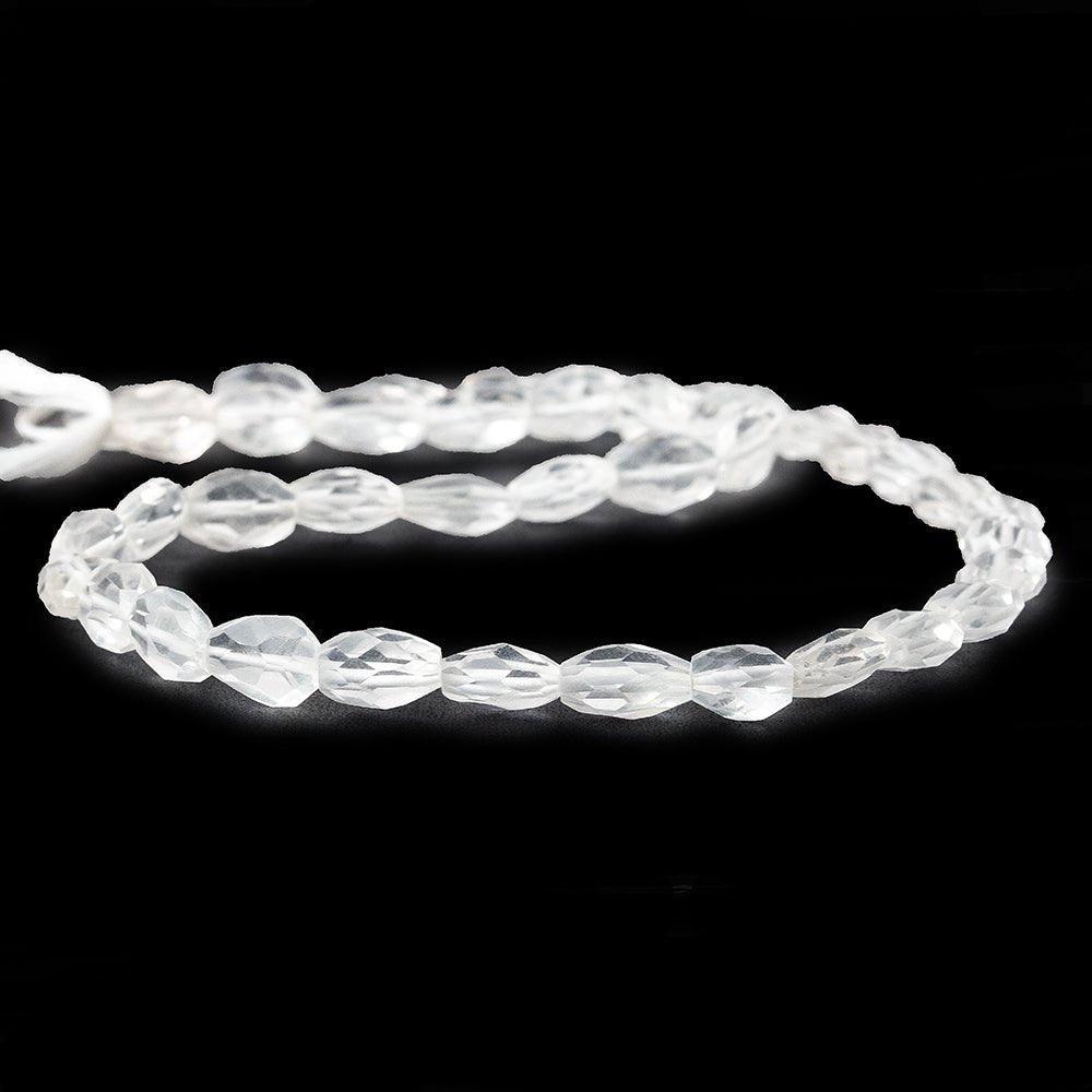 10x7mm Crystal Quartz Faceted Oval Beads, 14 inch