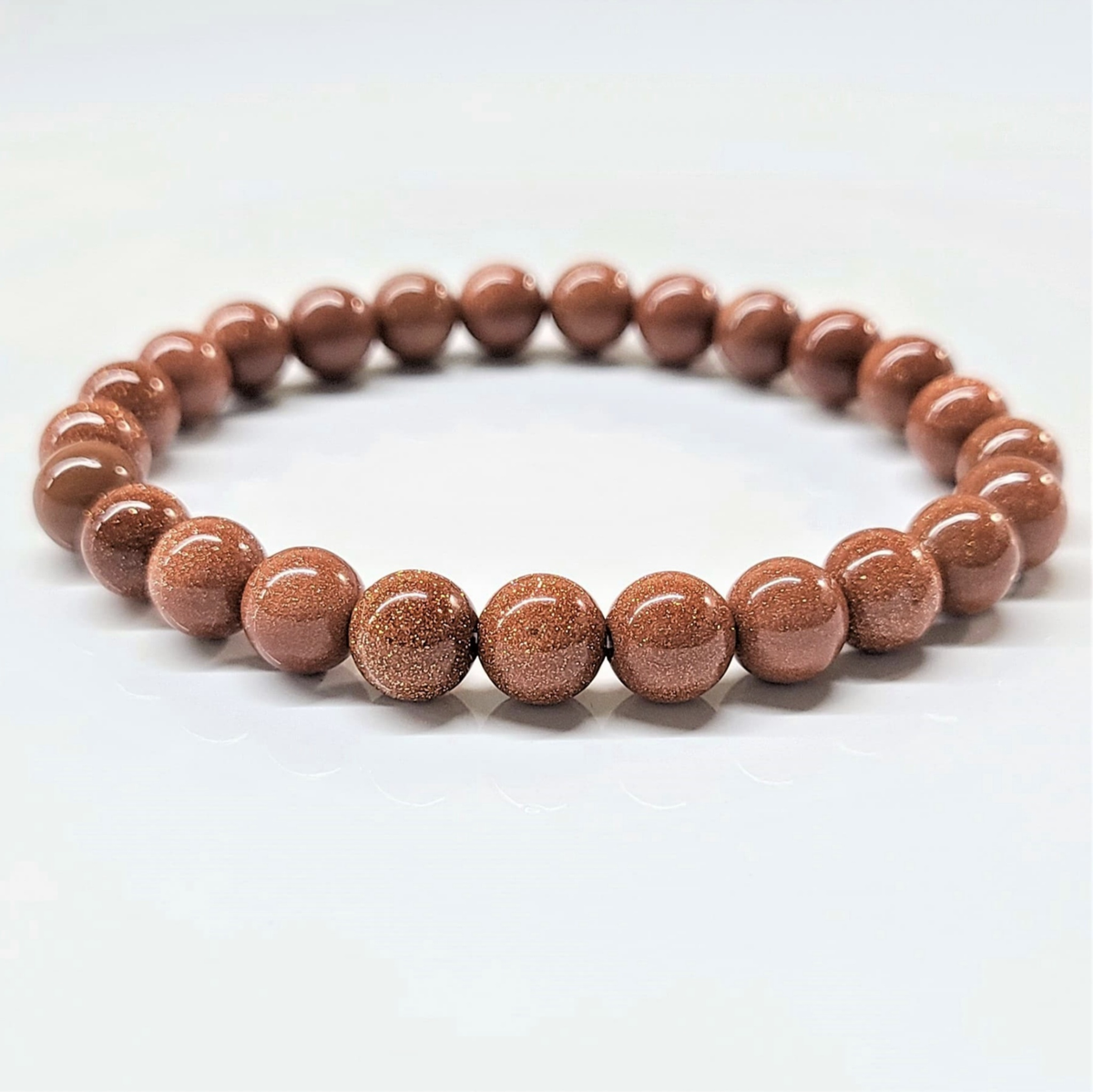 Goldstone Round Bead Bracelet - Divine Thread