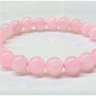 Rose Quartz Round Bead Bracelet - Nurturing Love
