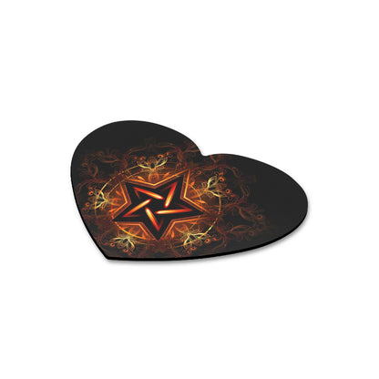 5 Point Star Heart-shaped Mousepad