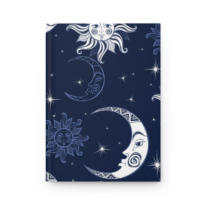 Sun Moon Stars Hardcover Journal Matte