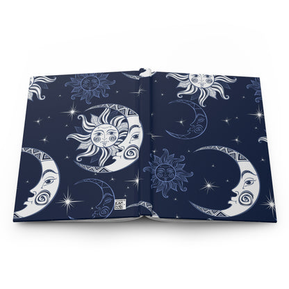 Sun Moon Stars Hardcover Journal Matte