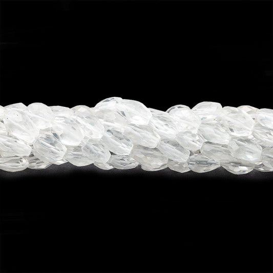 10x7mm Crystal Quartz Faceted Oval Beads, 14 inch