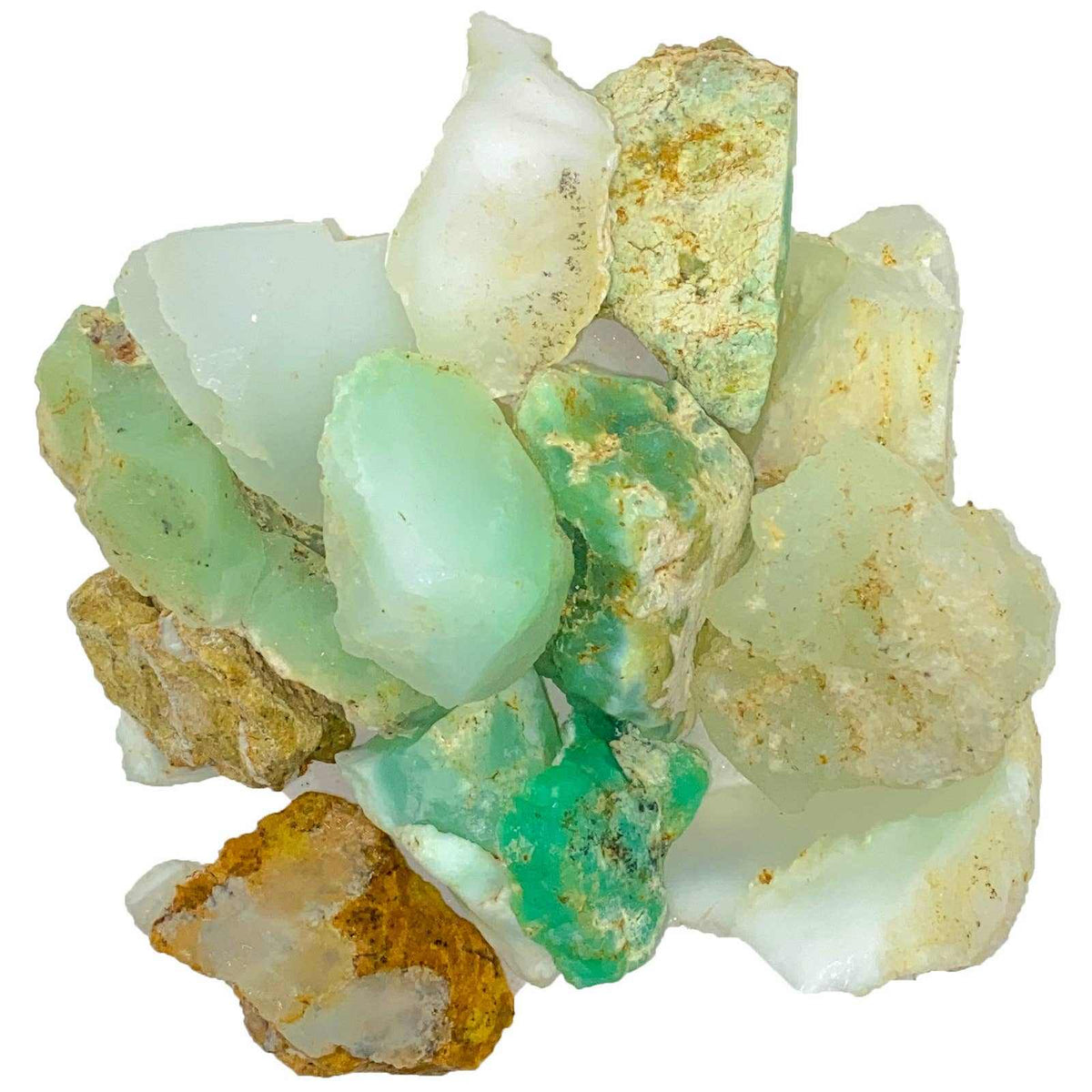 Rough White Lime Chrysoprase – Raw Stone from Indonesia