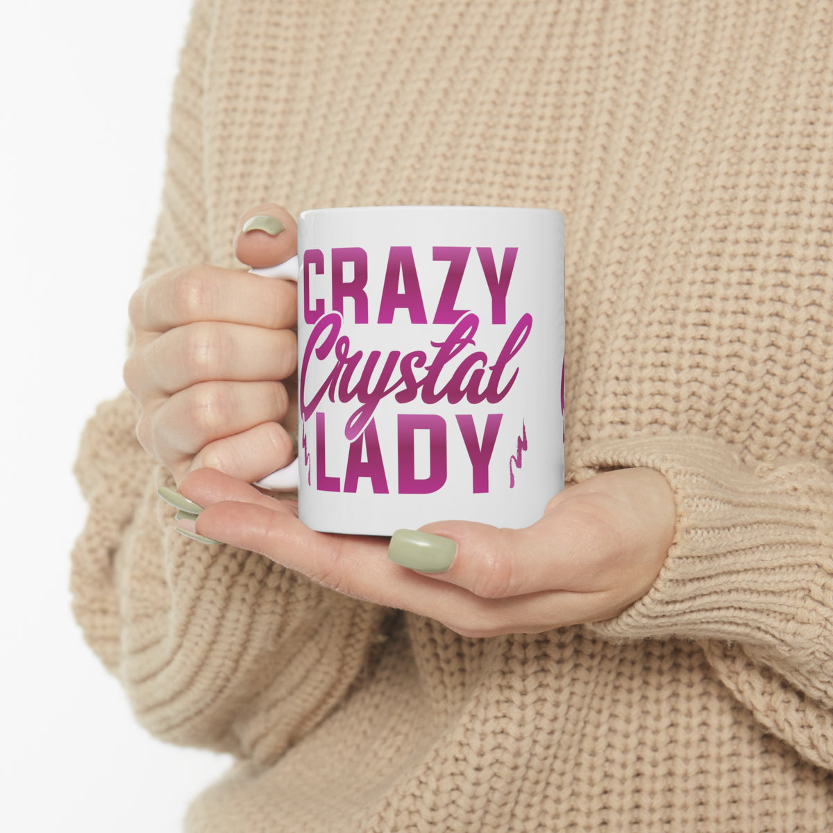 Crazy Crystal Lady Ceramic Mug 11oz