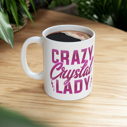 Crazy Crystal Lady Ceramic Mug 11oz