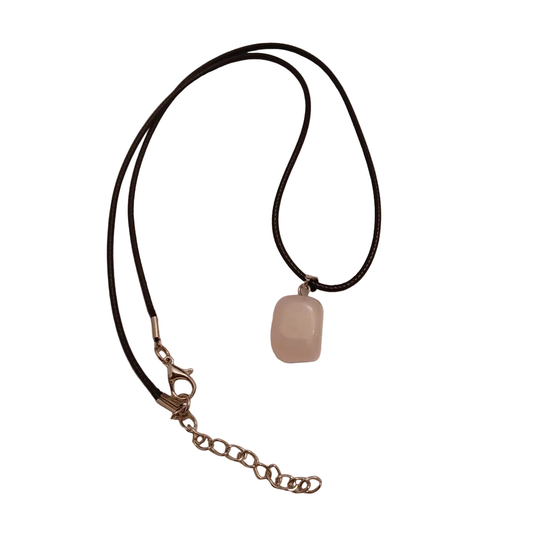 Milky Quartz Pendant with Paracord Necklace