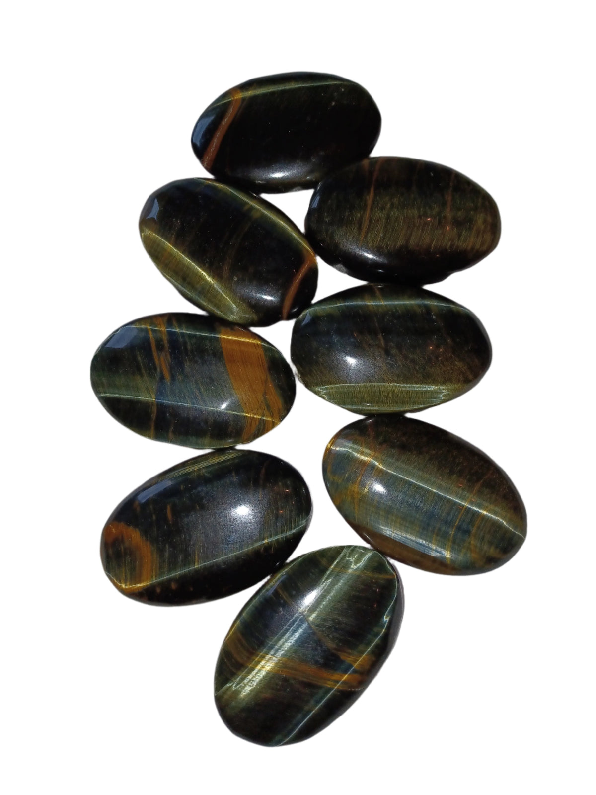 Blue Tiger Eyes Palm Stone