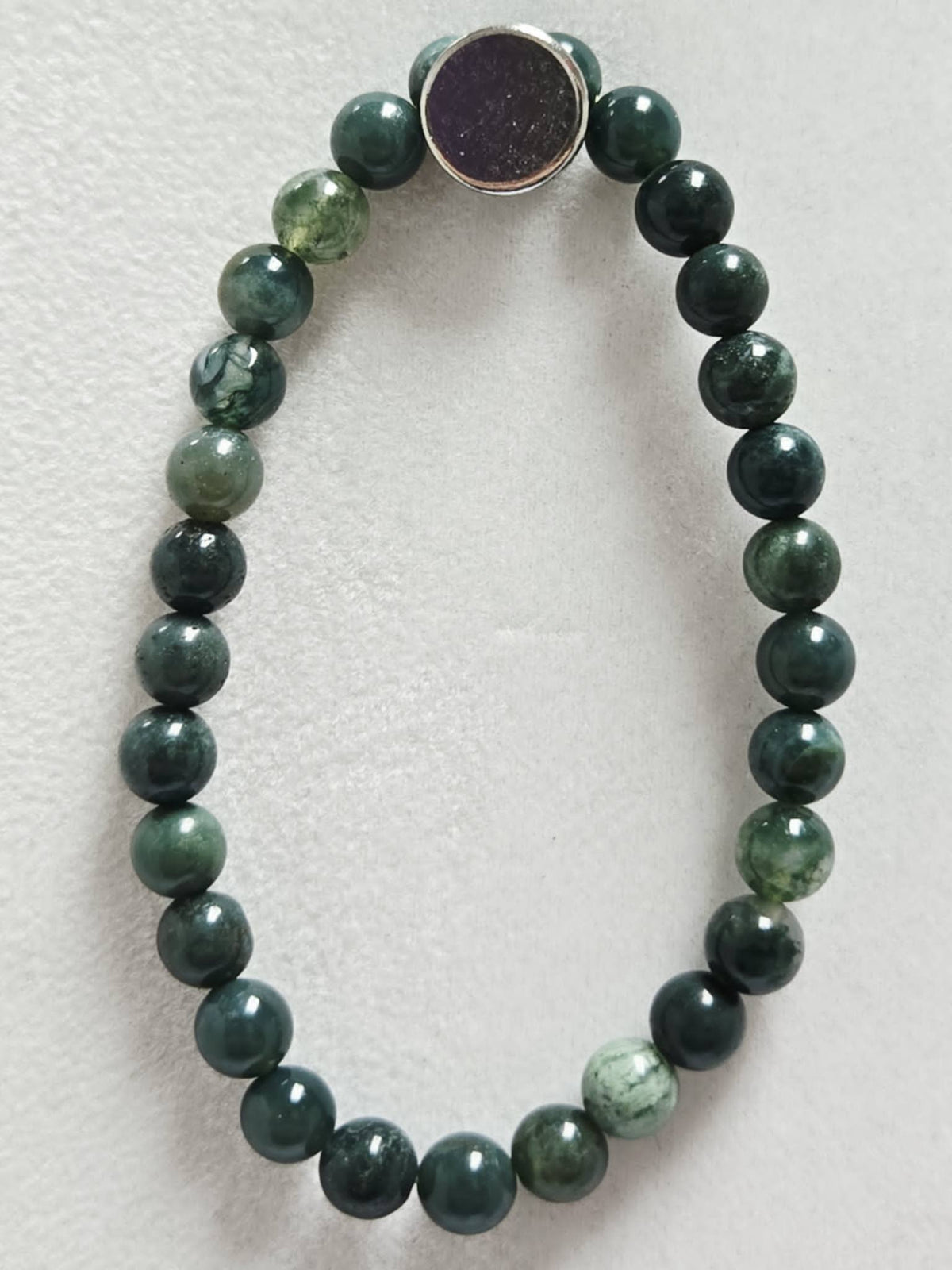 Dyed Agate Natural Stone Stretch Bracelet