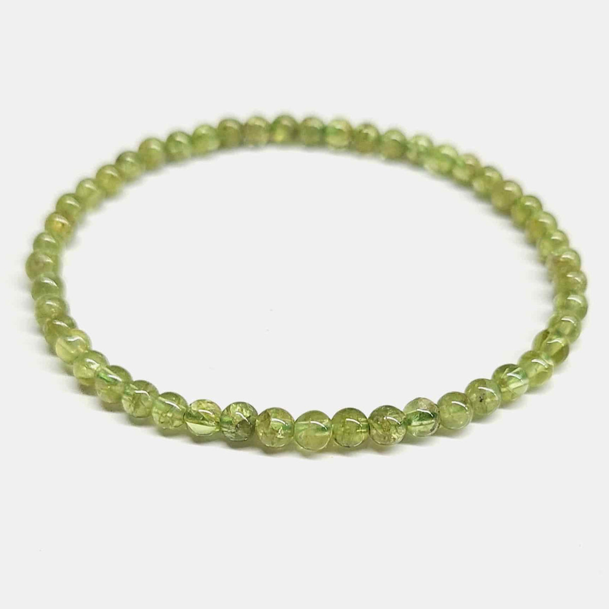 Peridot 4mm Rounded Bead Bracelet - Radiant Abundance