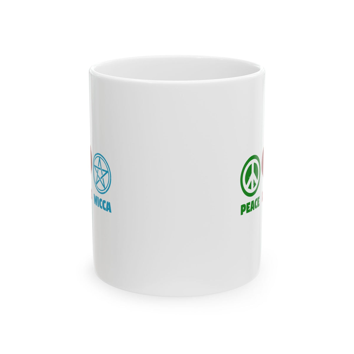 Peace Love Wicca Ceramic Mug 11oz