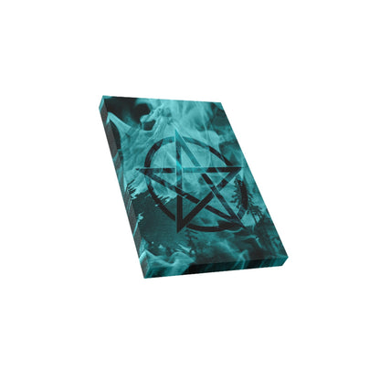 Blue Pentagram Canvas Print