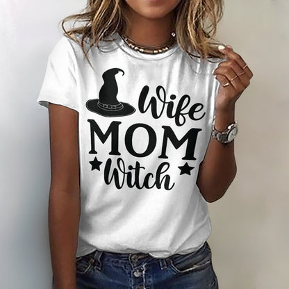 Wife Mom Witch Cotton T-Shirt