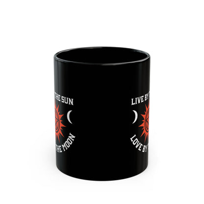 Live By The Sun Love By The Moon 11oz Black Mug