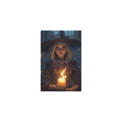 Witch Pumpkin Scene Canvas Print