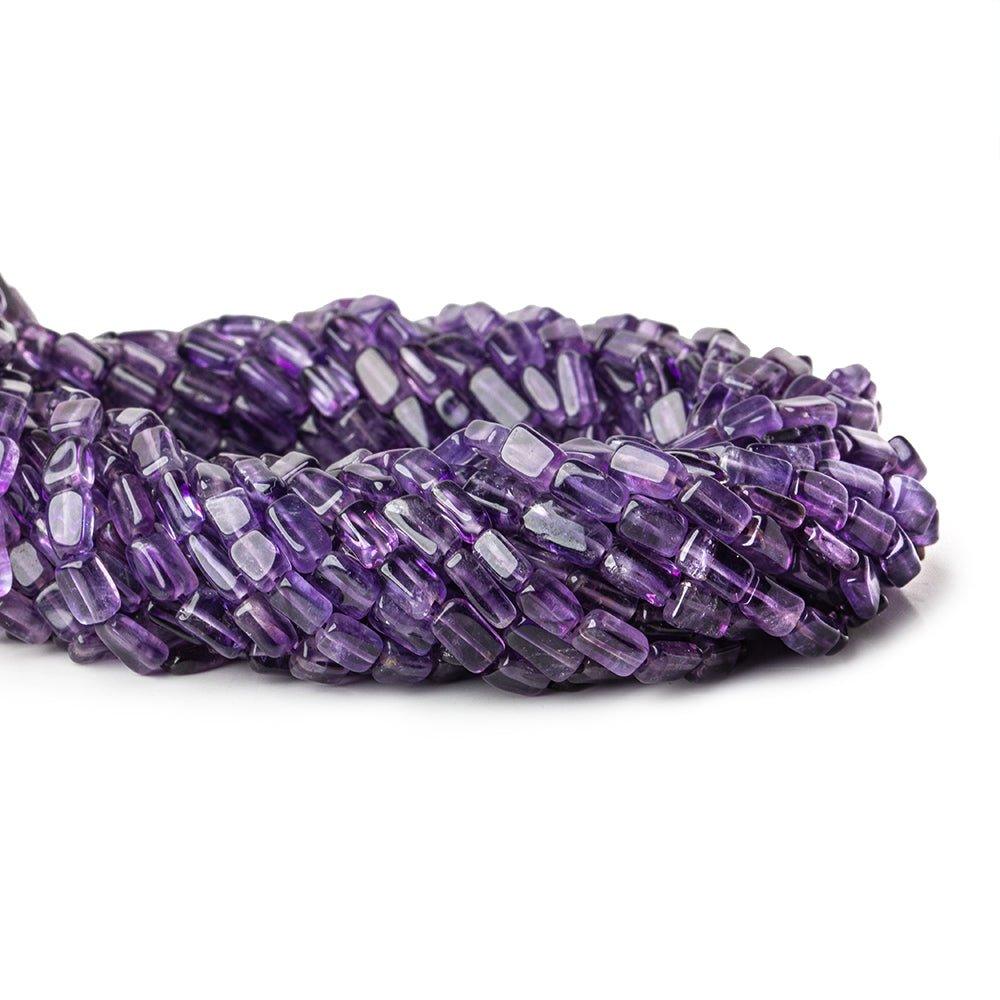5x3mm - 7x5mm Amethyst Plain Rectangle Beads 50 pcs