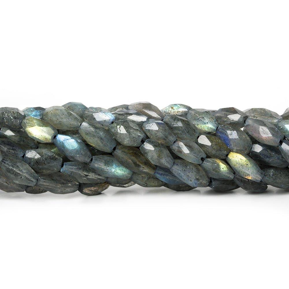 6x3-7x3mm Labradorite Straight Drill Faceted Marquise Beads 14 inch 48pcs