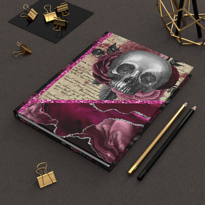 Glitter Skull Hardcover Journal Matte