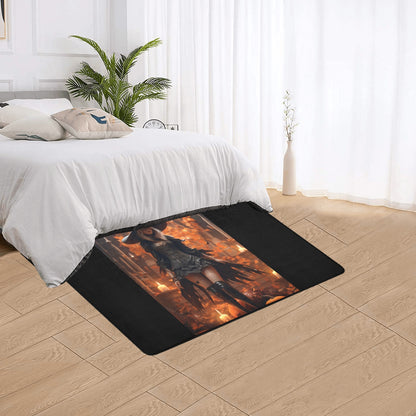 Witchy Area Rug with Black Binding