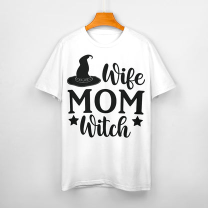 Wife Mom Witch Cotton T-Shirt