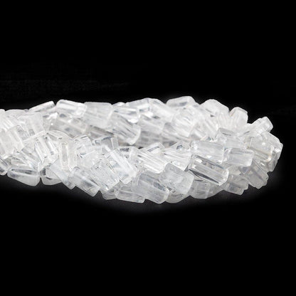4x8mm Crystal Quartz Plain Rectangle Beads, 14 inch