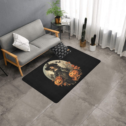 Witchy Area Rug with Black Binding