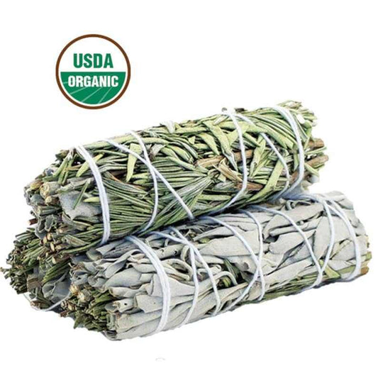 White Sage & Rosemary Smudge Stick (4 in.)