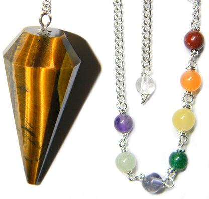Tiger's Eye Chakra Pendulum