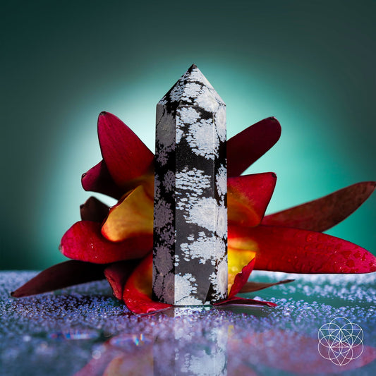 Spiritual Bodyguard - Snowflake Obsidian Point