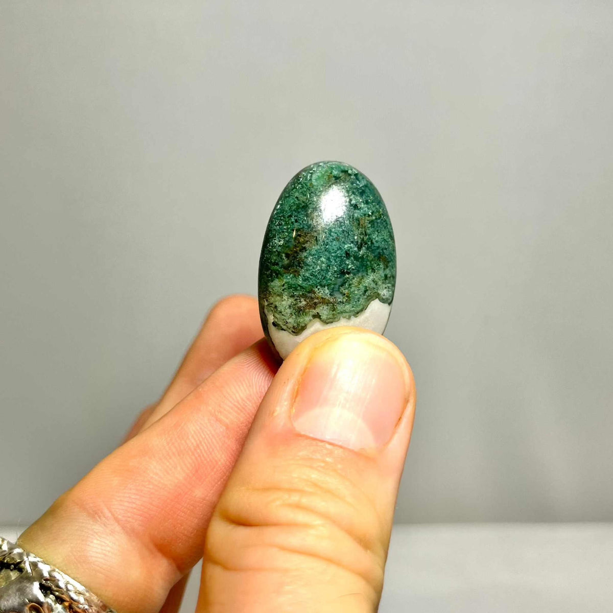 Moss Agate Tumbled Pocket Stone