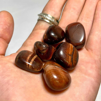 Red Tiger Eye Tumbled Pocket Stone