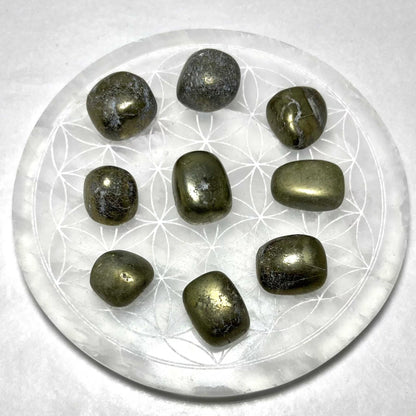 Pyrite Tumbled Stone