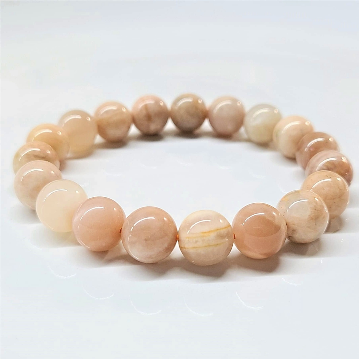 Moonstone Round Bead Bracelet - Traveler's Blessing
