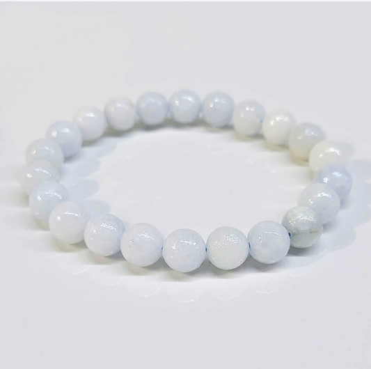 Celestite Round Bead Bracelet 8mm - Angelic Peace