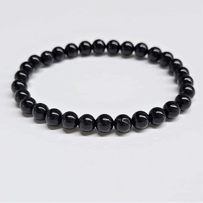 Jet Round Bead Bracelet - Healing Relief