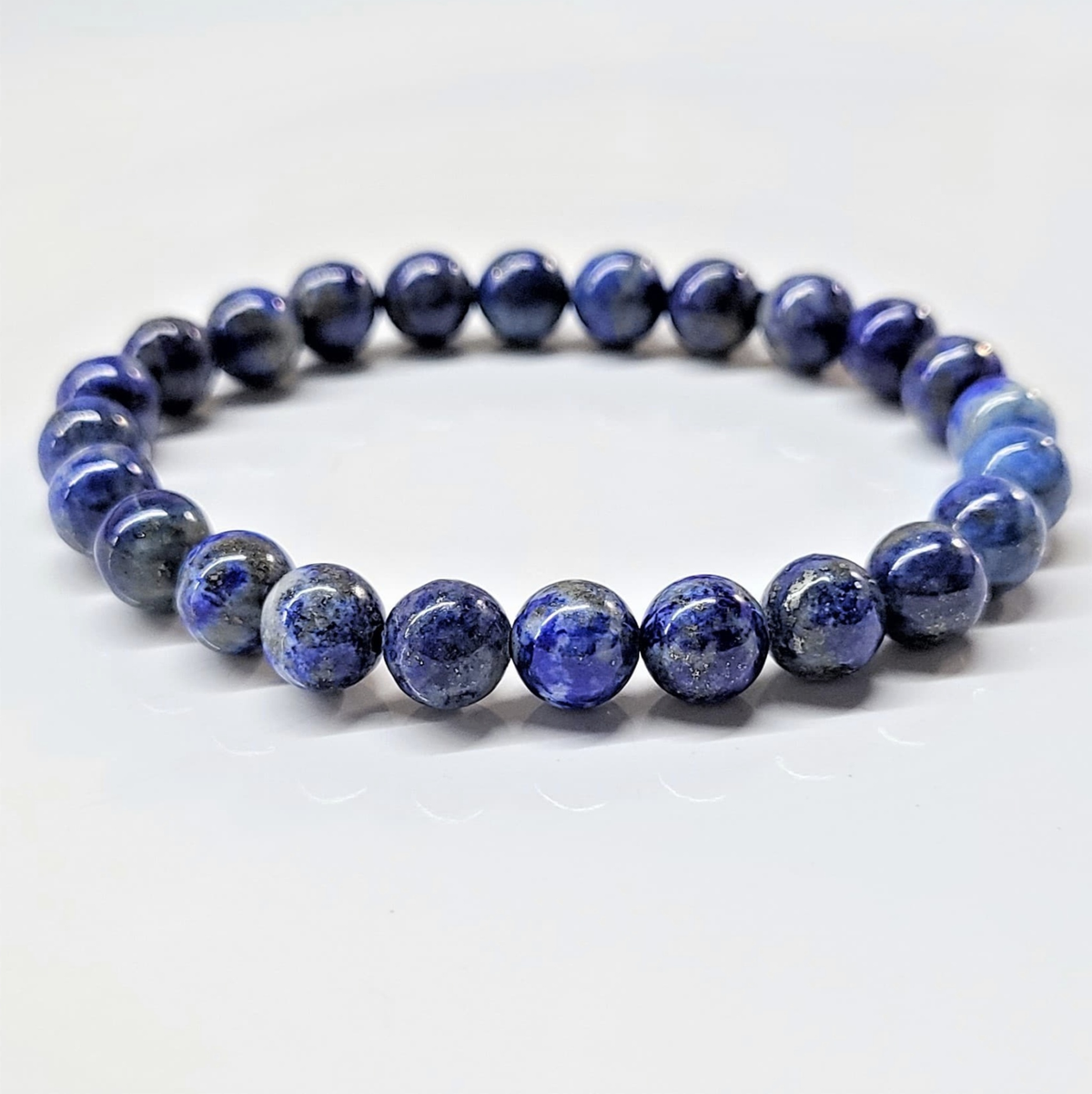 Lapis Lazuli Round Bead Bracelet - Veil Lifter