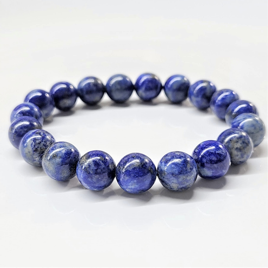 Lapis Lazuli Round Bead Bracelet - Veil Lifter