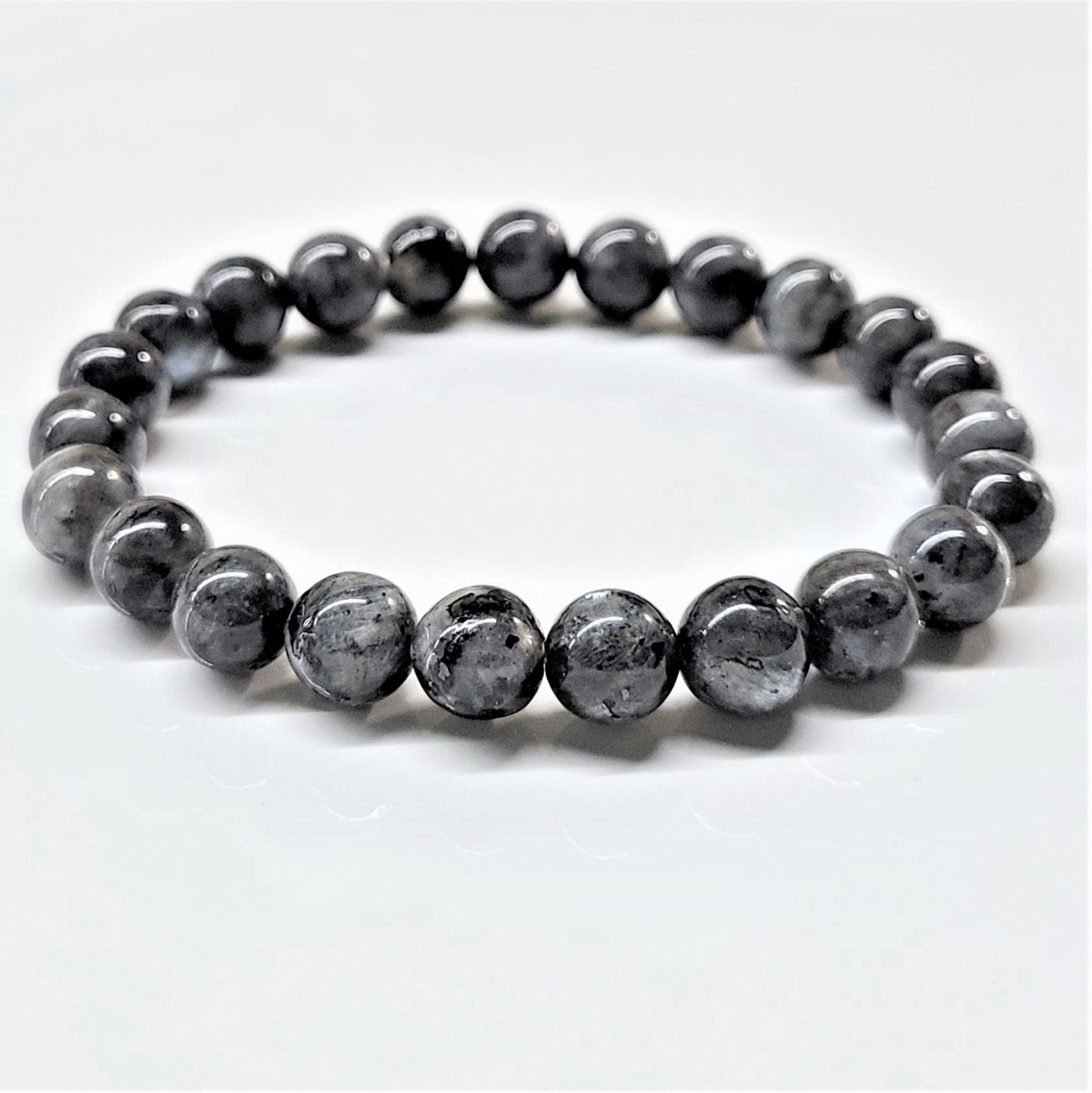 Larvikite Round Bead Bracelet - Earth's Protection