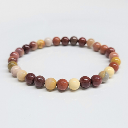 Mookaite Round Bead Bracelet - Harmonious Adventure