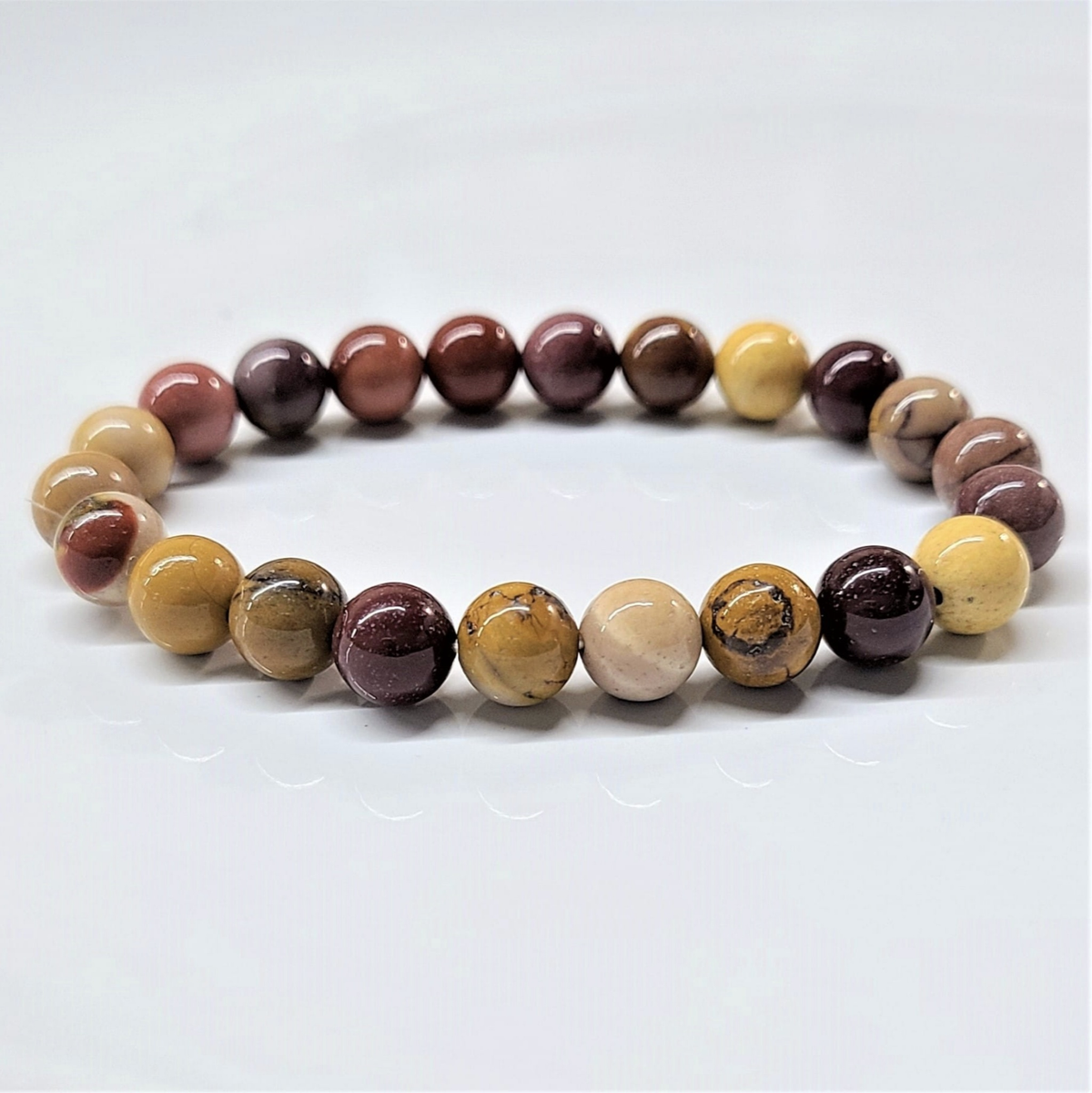 Mookaite Round Bead Bracelet - Harmonious Adventure