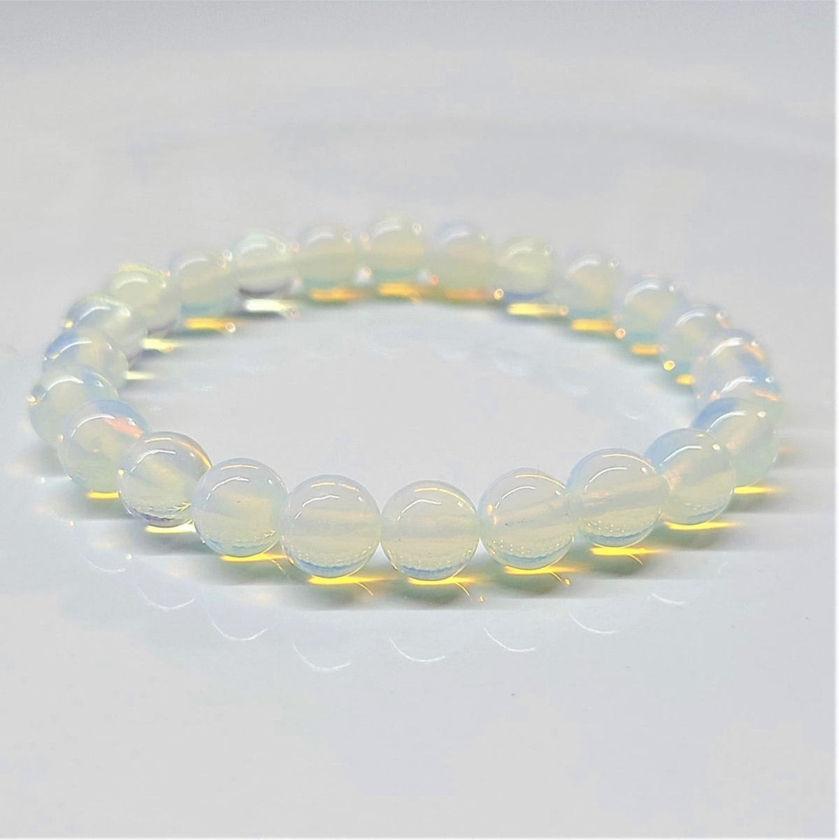 Opalite Round Bead Bracelet - Persistent Strength