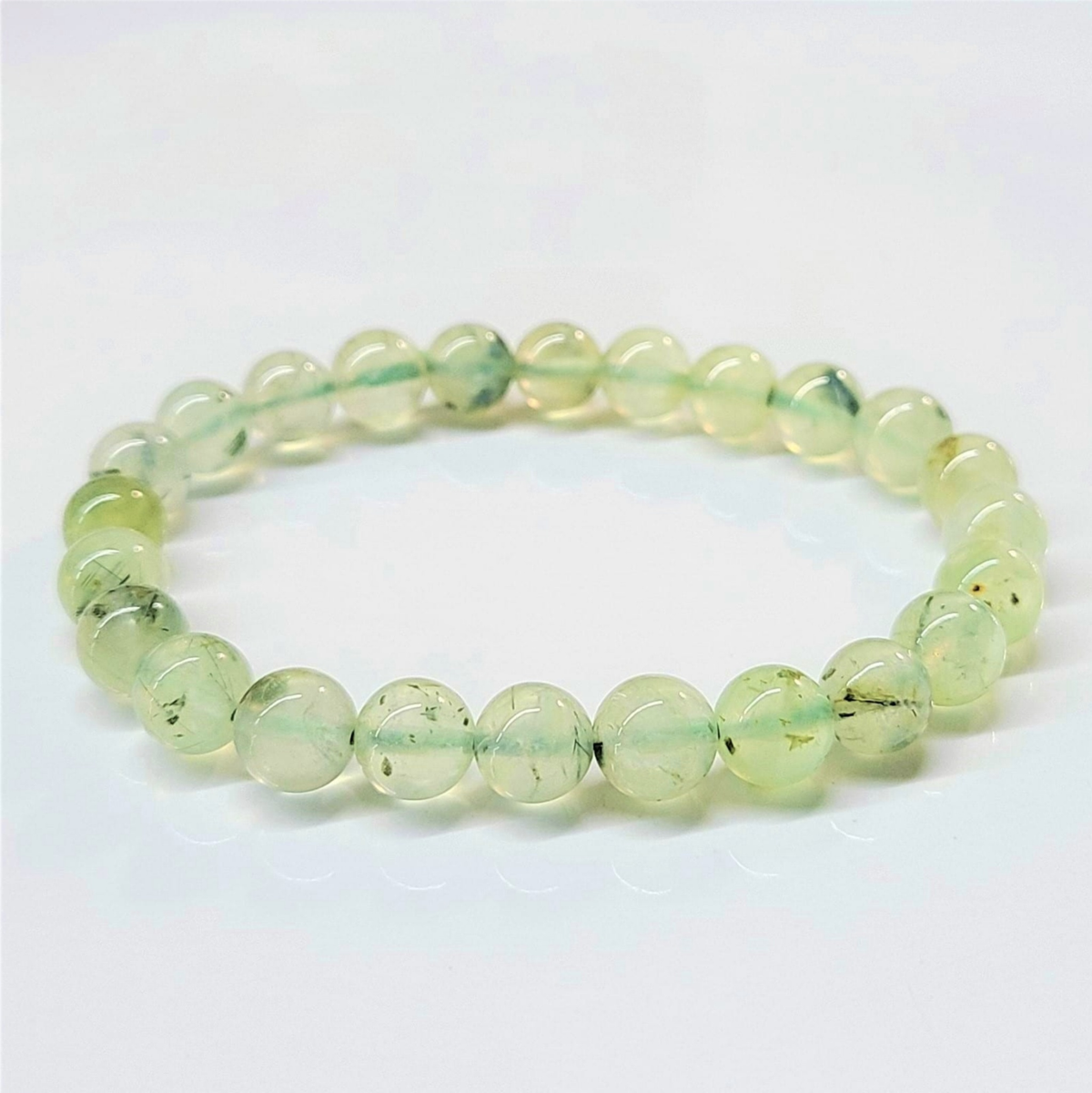 Prehnite Round Bead Bracelet - Unconditional Love