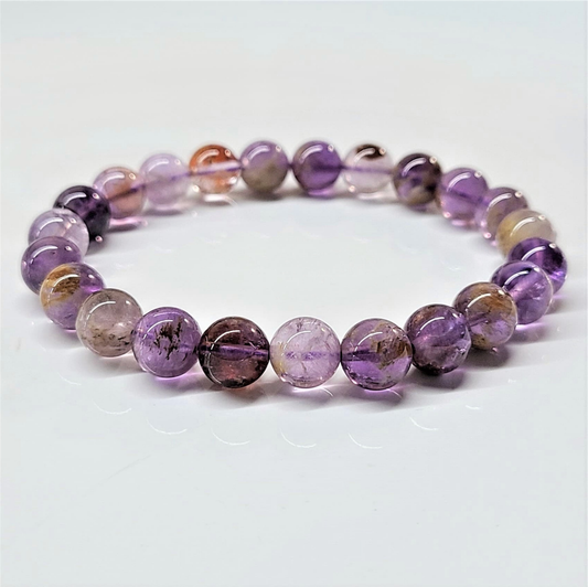 Super 7 Round Bead Bracelet - Spiritual Expansion