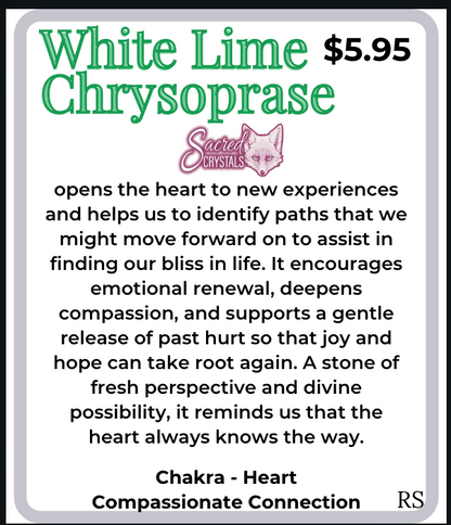 Rough White Lime Chrysoprase – Raw Stone from Indonesia