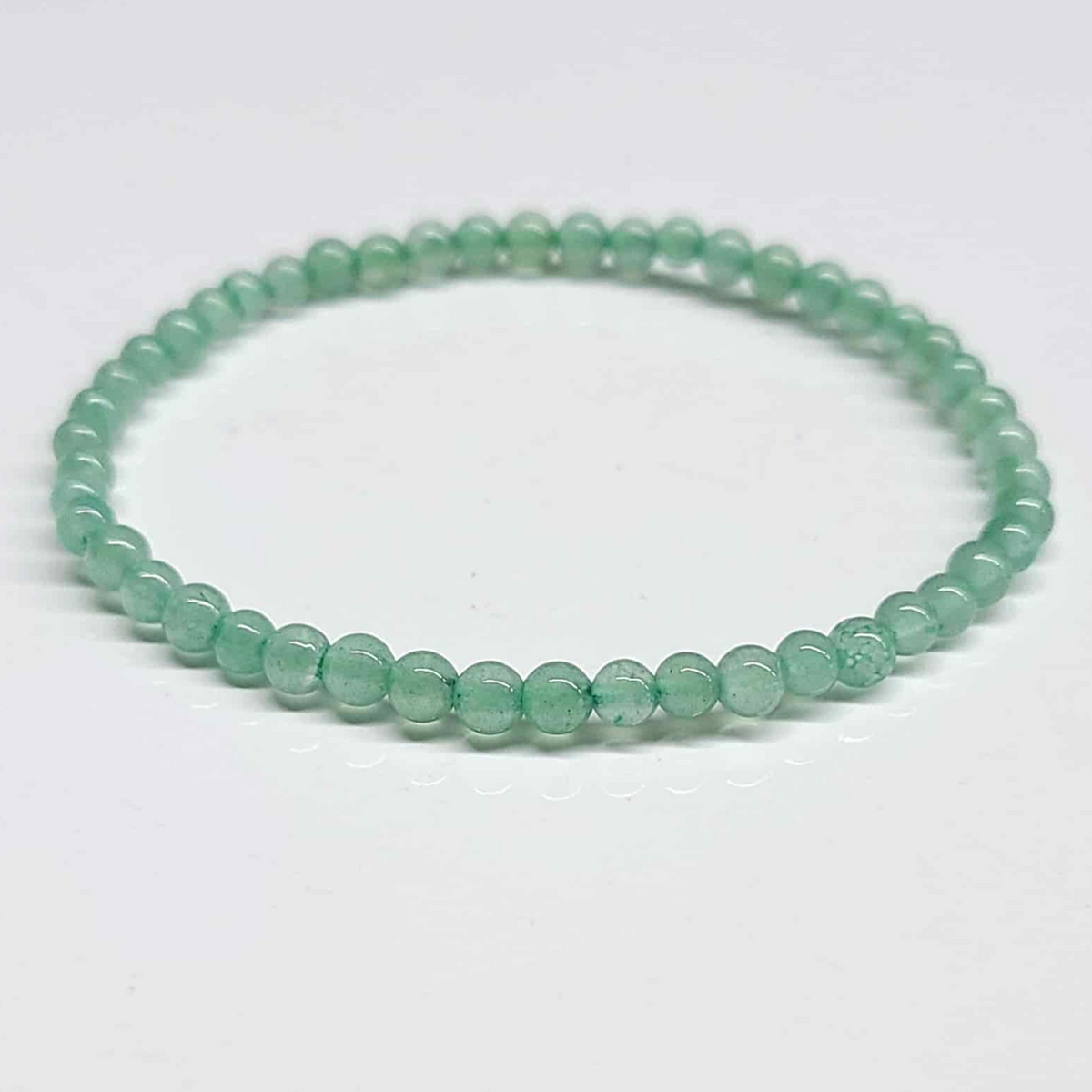 Green Aventurine Round Bead Bracelet - Loving Prosperity
