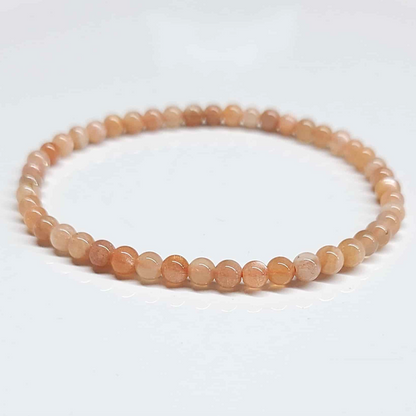Moonstone Round Bead Bracelet - Traveler's Blessing