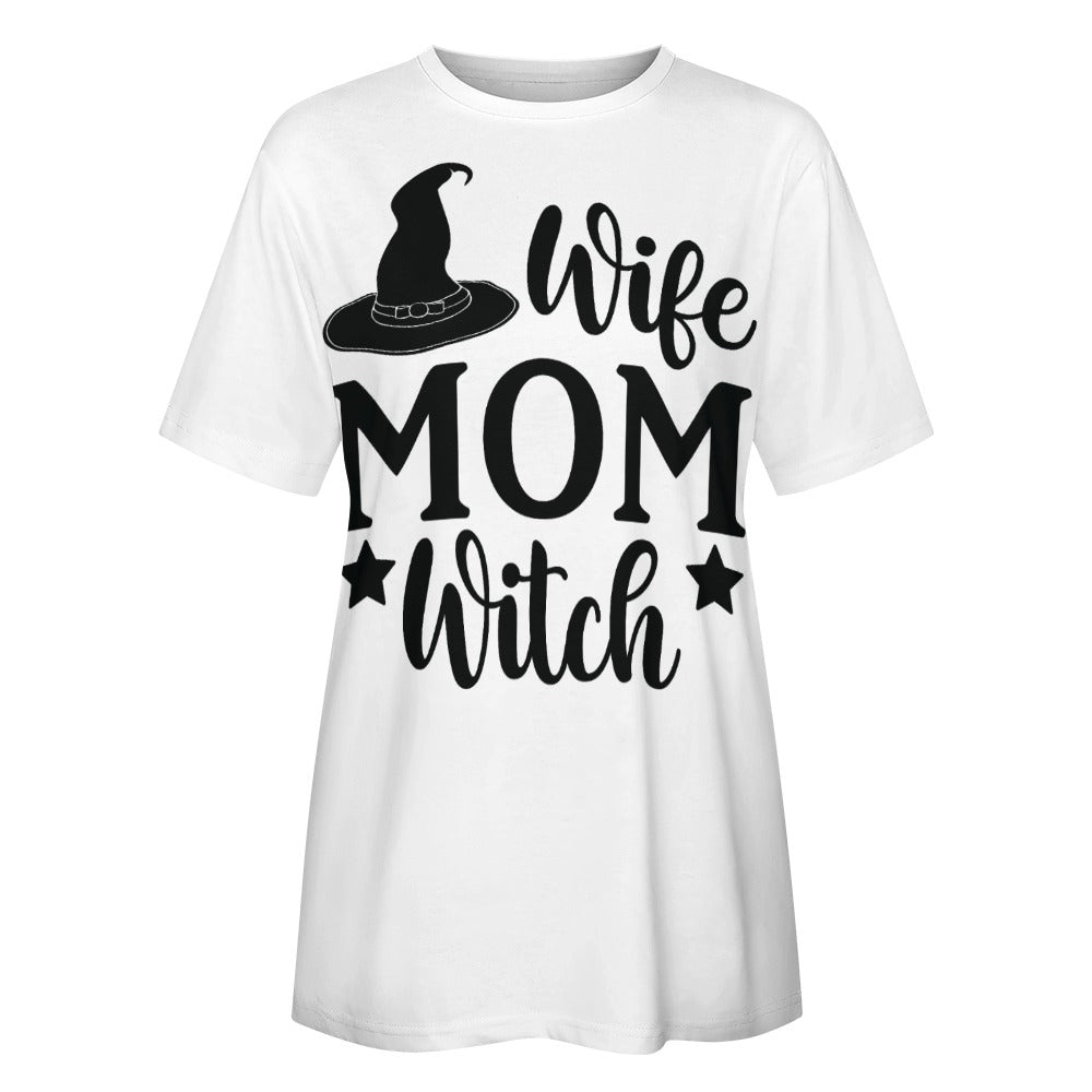 Wife Mom Witch Cotton T-Shirt