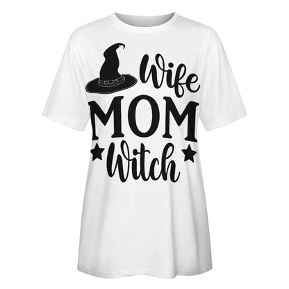 Wife Mom Witch Cotton T-Shirt
