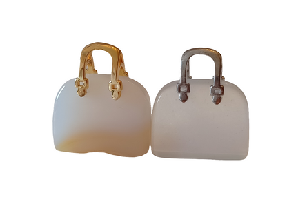 Natural Stone Mini Purse Pendant Necklaces