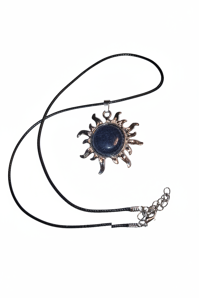 Sodalite Sun Pendant Necklace